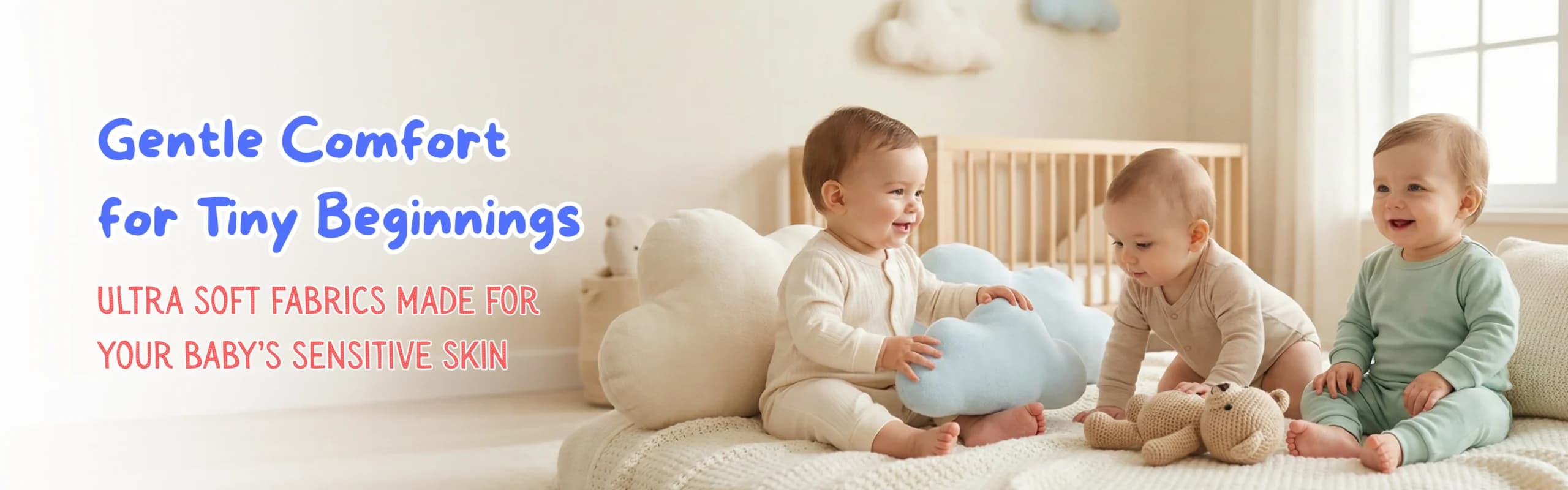 Mother folding clean soft cotton Trooms kids clothing items